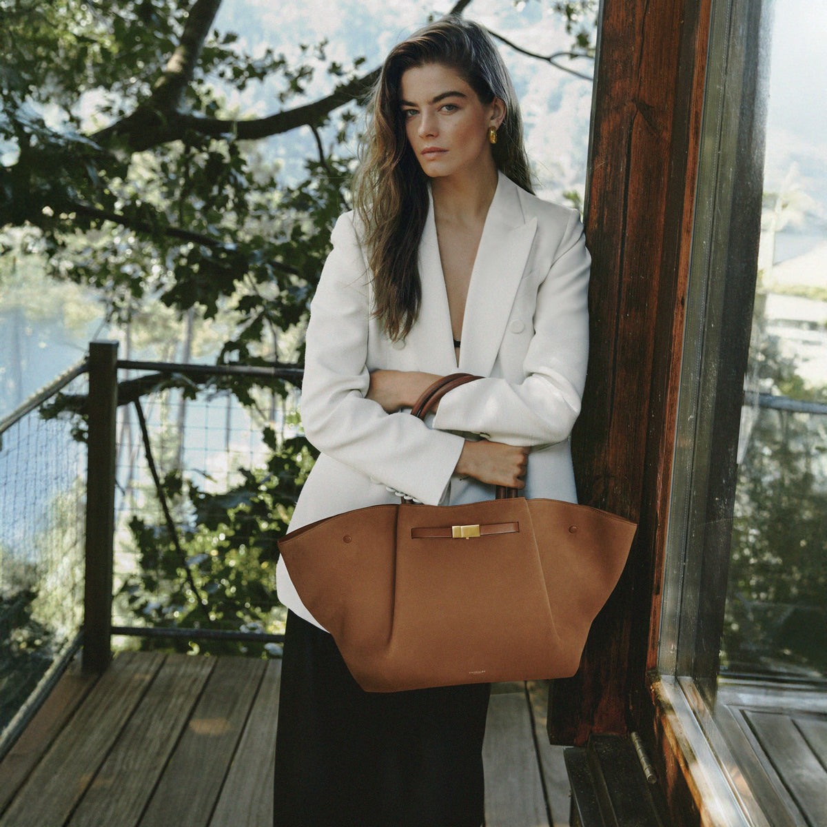 The New York deep tan suede & tan smooth -