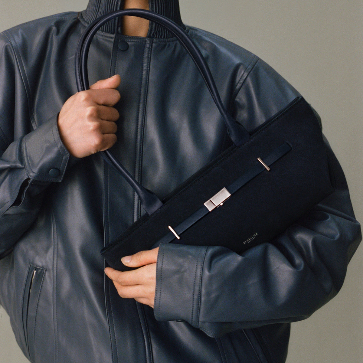 The New York Shoulder - midnight blue suede & modinight blue smooth -