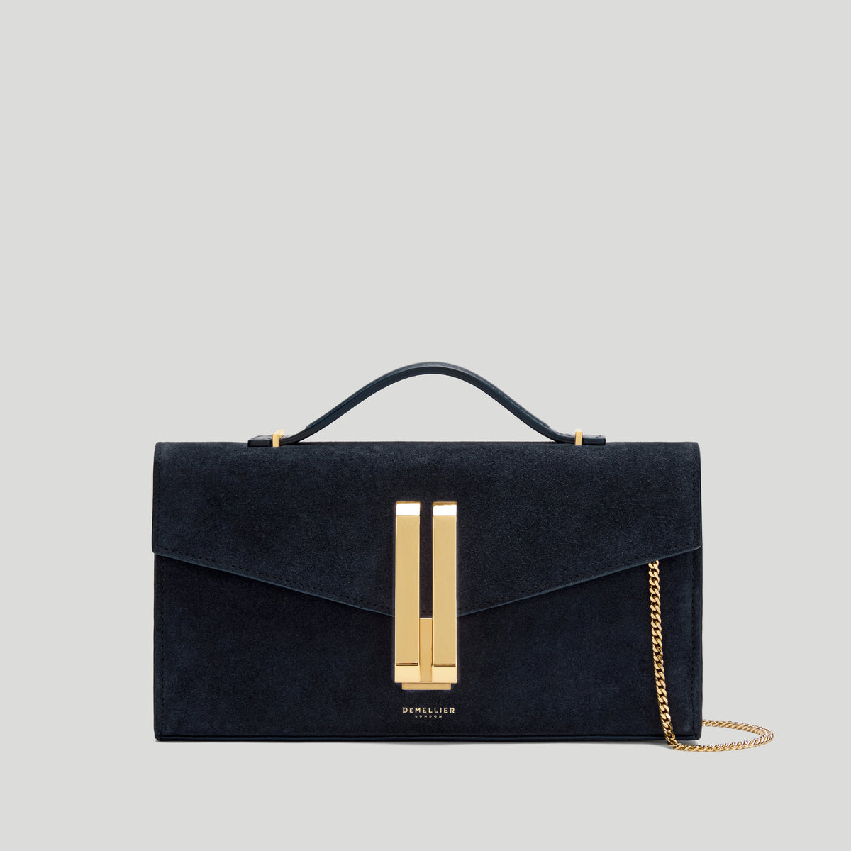 The Vancouver Clutch - midnight blue suede -