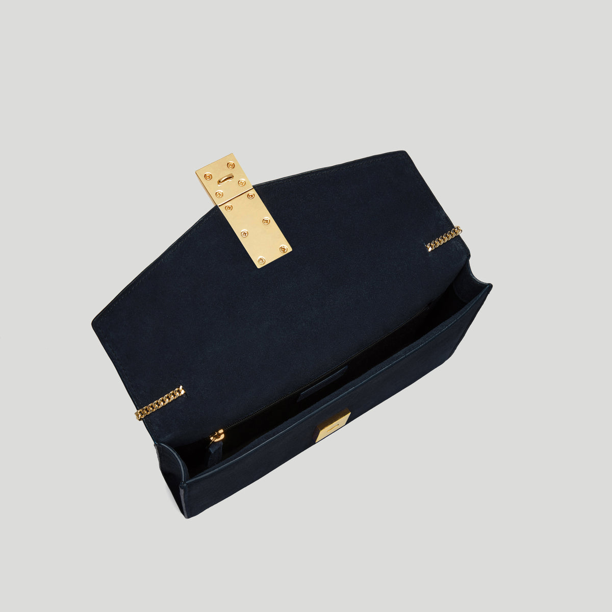 The Vancouver Clutch - midnight blue suede -