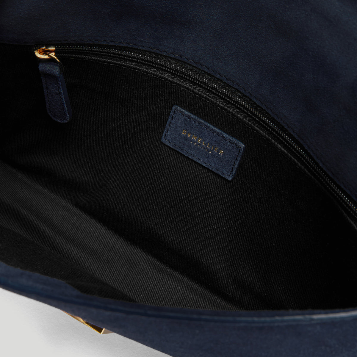 The Vancouver Clutch - midnight blue suede -