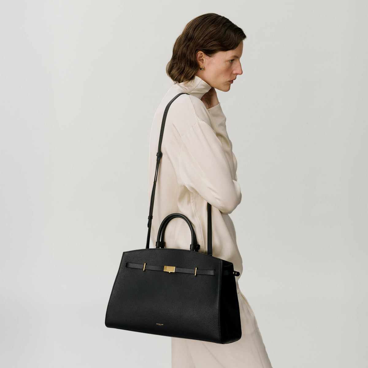 The Hudson - dark taupe small grain -