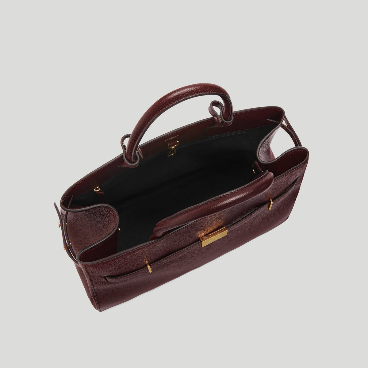 The Hudson - burgundy small grain -