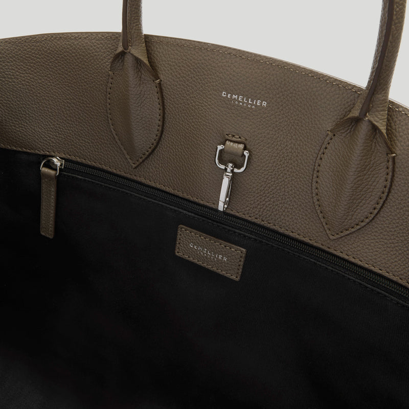 The Hudson - dark taupe small grain -