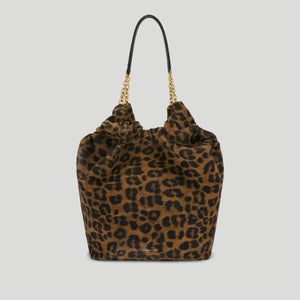 The Miami - leopard-effect suede & black smooth -