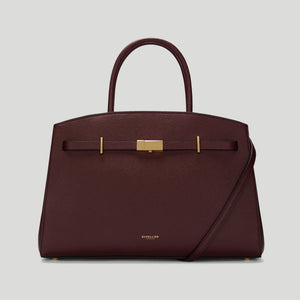 The Midi Hudson - burgundy small grain -