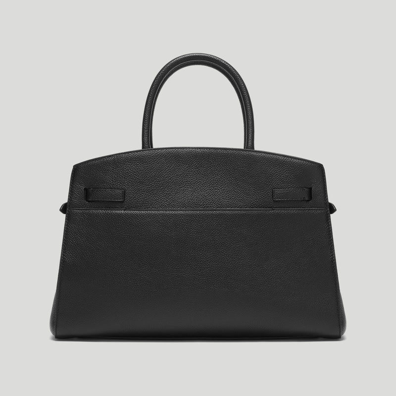 The Midi Hudson - black small grain -