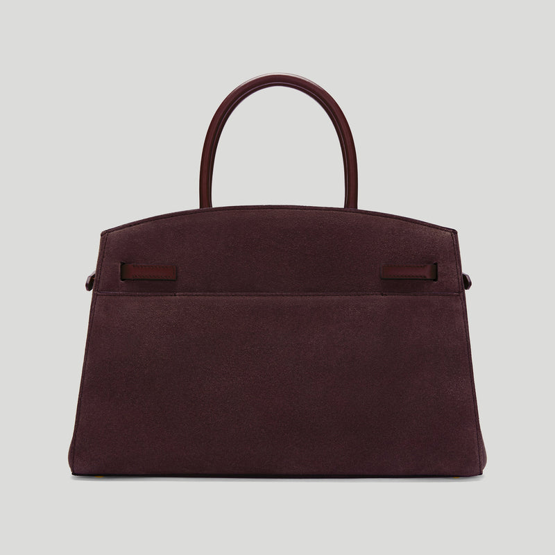 The Midi Hudson - burgundy suede & burgundy smooth -