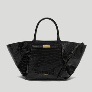 The Midi New York - black croc-effect -