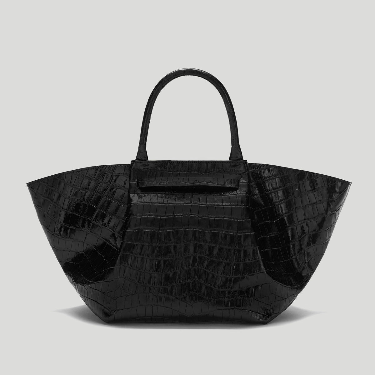 The Midi New York - black croc-effect -