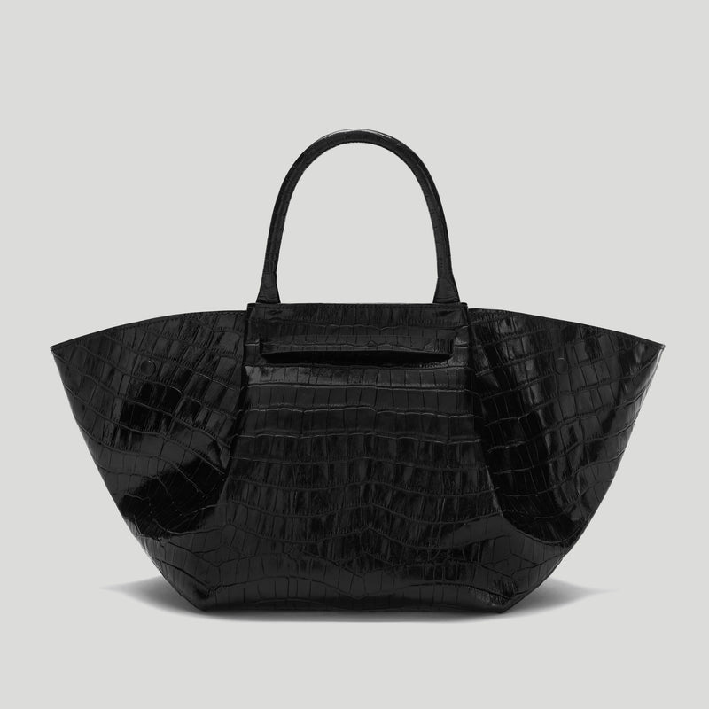 The Midi New York - black croc-effect -