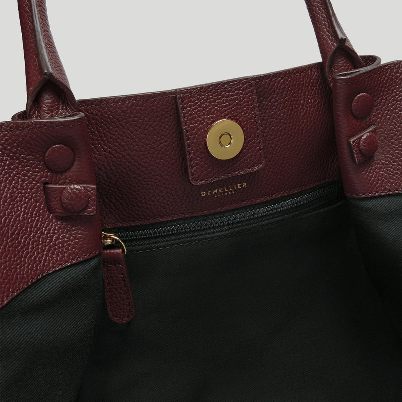 The Midi New York - burgundy small grain -