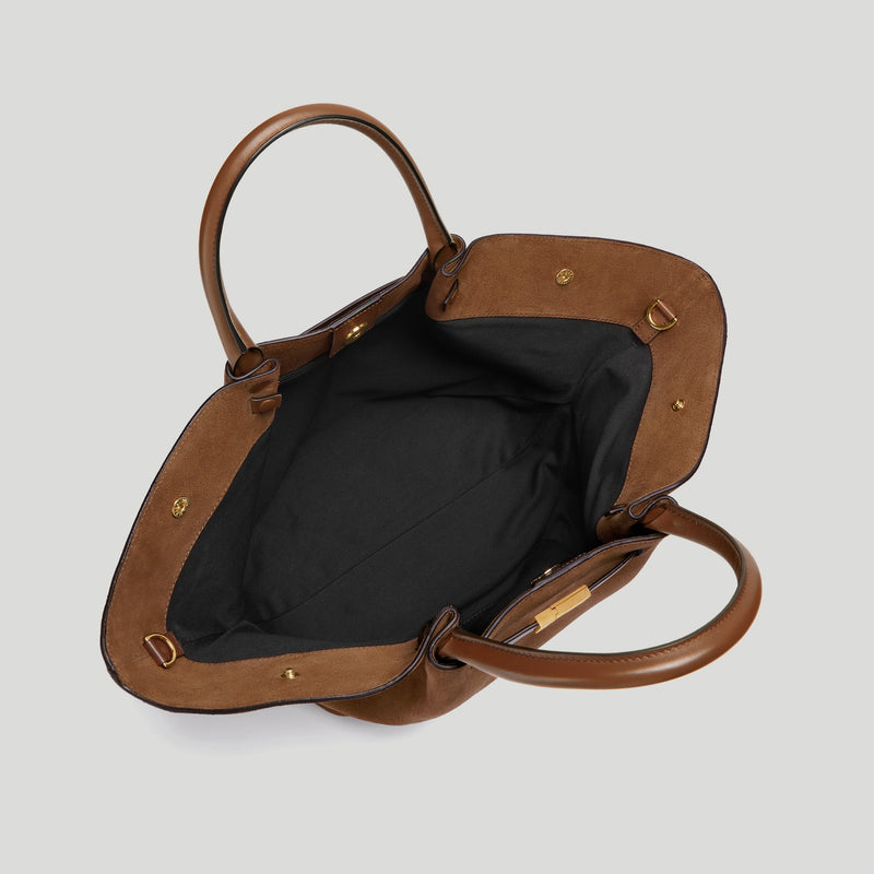 The Midi New York - deep tan suede & tan smooth -