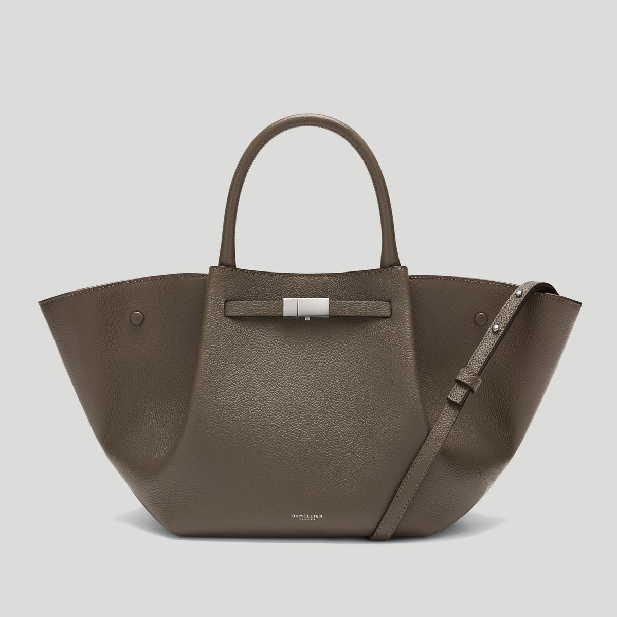 The Midi New York - dark taupe small grain -