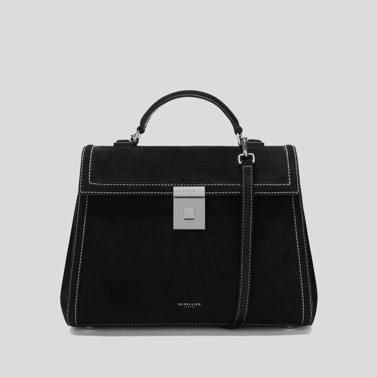 SouKeyna Diouf x The Midi Paris - black suede ecru stitching -