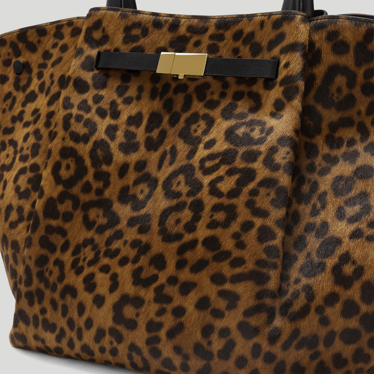 The New York - leopard-effect calf hair & black smooth -