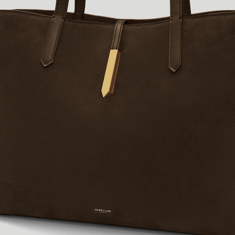 The Tokyo Tote - mocha suede & mocha smooth -