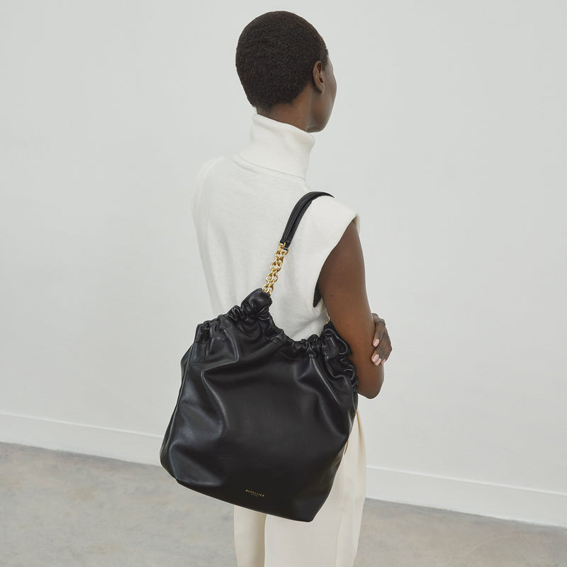 The Miami - warm raffia black smooth -