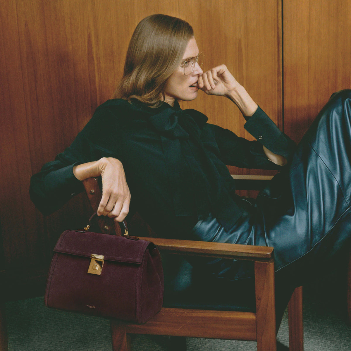 The Midi Paris - burgundy suede & burgundy smooth -